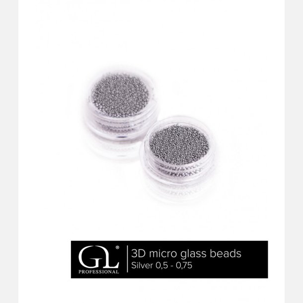 3D Micro Glass Beads 0,5 - 0,75 SILVER