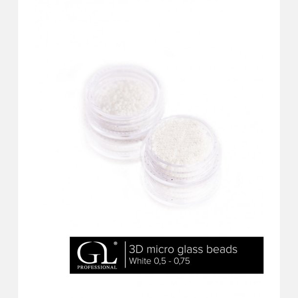 3D Micro Glass Beads 0,5 - 0,75 WHITE