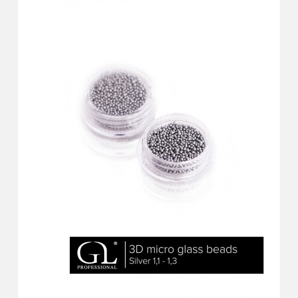 3D Micro Glass Beads 1,1 - 1,3 SILVER