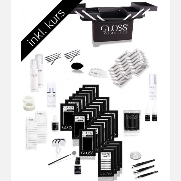 Kurs KOMBO pakke Gloss lashes 1:1 klassisk &amp; 3-7D volume teknikk