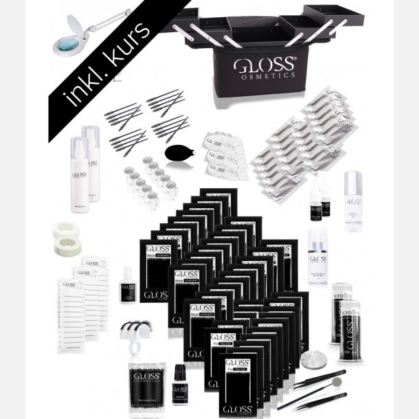 Kurs pakke Gloss lashes 1:1 klassisk teknikk set